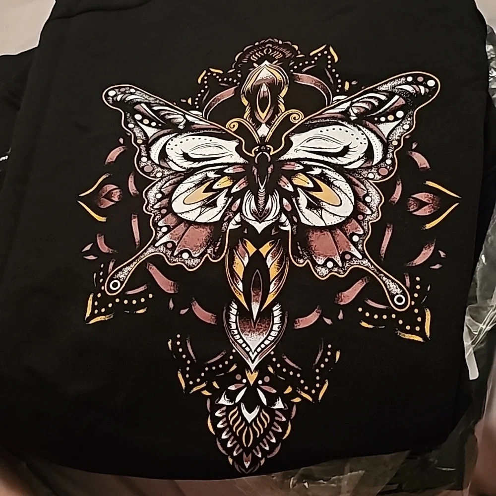 New Torrid Mandala Butterfly Super Soft Fleece Crew Neck Raglan Sweatshirt